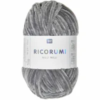 Rico Design Wolle Ricorumi Nilli Nilli Dunkelgrau - Packungsgrösse: 1 Stück - Länge: 65 m - Material: Polyester - Detailfarbe: Dunkelgrau - Waschbar bei: 30 °C - Nadelstärke: 3 mm