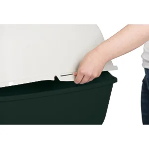Rotho Katzentoilette Bailey Eco, Schwarz - Stromversorgung: Keine - App kompatibel: Nein - Breite: 40 cm - Höhe: 39 cm - Tiefe: 56 cm - Detailfarbe: Schwarz