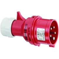 STEFFEN Montagestecker CEE 16/5 D IP44 - Detailfarbe: Rot - Stromanschluss Seite A: CEE 16-5 - Schalter: Nein - Stromanschluss Seite B: Schraubklemme - Typ: Montagestecker