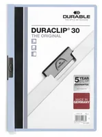 Durable Duraclip 30 report cover PVC Light Blue, Transparent
