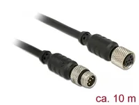 Delock M8 Sensor- / Aktorverlängerungskabel 6 Pin Stecker zu M8 6 Pin Buchse wasserdicht 10 m