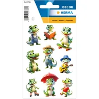 Herma Stickers Motivsticker Lustige Krokodile 3 Blatt mit je 9 Stickern - Motiv: Krokodil