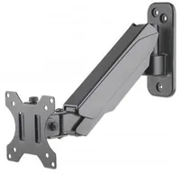 Manhattan Wall Mount for TV & Monitors (Spring Arm 2 pivots), For screens 17" to 32", VESA compatibility: 75x75mm and 100x100mm - check the dimensions of the four mounting holes on back of screen to ensure it fits, Max 8kg, Black, Bracket, Lifetime Warran