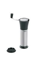 GEFU Muskatmühle Moscata 14.5 cm, Schwarz/Silber - Materialtyp: Metall - Material: Edelstahl - Anwendungszweck: Nüsse - Detailfarbe: Silber - Schwarz - Höhe: 14.5 cm - Set: Nein
