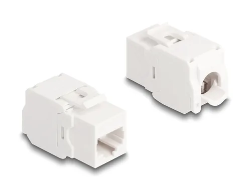 Delock Keystone-Modul LSA Leiste zu RJ45 Buchse Cat.6A UTP 4 Stück - Modultyp: Keystone - Anschluss Front: Buchse RJ-45 - Anschluss Rück: LSA - Medientyp: Netzwerk - Schirmung: Nein - Detailfarbe: Weiss