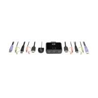 Tripp Eaton Tripp Lite series 2-Port USB/HD Cable KVM Switch with Audio/Video, Cables and USB Peripheral Sharing