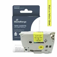 MediaRange Schriftbandka. Brother TZ-C31TZe-C31 12mm 8m sw