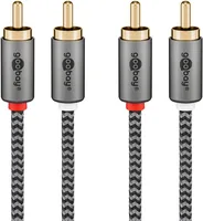 Goobay 65295 câble audio 5 m 2 x RCA Noir, Argent