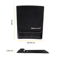 Fellowes Workplace Ergonomische Mausmatte Health-V Schwarz Schwarz - Tiefe: 250 mm - Breite: 209 mm - Detailfarbe: Schwarz - Form: Eckig - Höhe: 22.2 mm - Handgelenkauflage: Ja