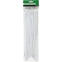 Creativ Company Chenilledraht 6 mm 50 Stück, Weiss - Länge: 30 cm - Durchmesser: 6 mm - Detailfarbe: Weiss - Drahtart: Chenilledraht