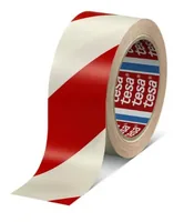 tesa Markierungsband Professional 60760, 50 mm x 33 m, Rot/Weiss - Breite: 50 mm - Länge: 33 m - Verpackungseinheit: 1 Stück - Detailfarbe: Rot - Weiss - Klebehaftung: Mittel - Ablösbar - Art: Abdeckband