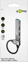Slim 4-Port USB-Hub, USB-A auf USB-C/USB-A, USB 3.2 Gen 1