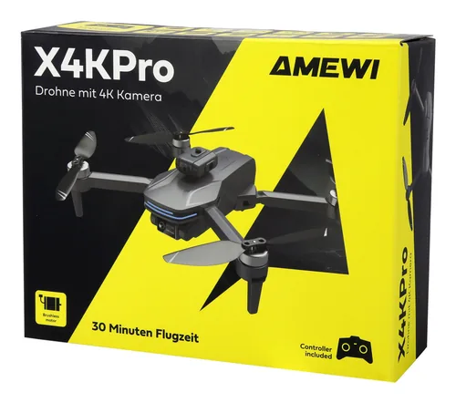 Amewi X4KPro 4 rotors Quadcopter 3840 x 2160 pixels 1500 mAh Grey