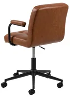 AC Design Bürostuhl Cosmo, mit Polsterrücken und Armlehnen, Cognac - Produkttyp: Bürostuhl - Material Bezug: Kunstleder - Armlehnen: Ja - Material Fuss: Metall - Rückenart: Polsterrücken - Rollenart: Hartbodenrollen