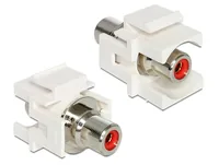 DELOCK Keystone Modul Cinch Buchse > Cinch Buchse rotweiß