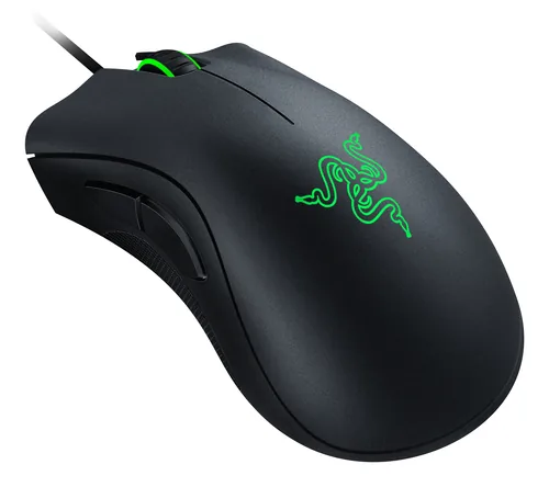 Razer Gaming-Maus DeathAdder Essential Schwarz - Maus Features: Programmierbare Tasten - Bedienungsseite: Rechtshänder - Detailfarbe: Schwarz - Gewicht: 96 g - Verbindungsart: Verkabelt - Schnittstelle: USB-A