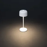 Konstsmide Tischleuchte Lille Mini USB, 2200 / 2700 K, 2.2 W, Weiss - Betriebsart: Akkubetrieb - Lampensockel: LED fest verbaut - Smart Home: Nicht kompatibel - Zusätzliche Ausstattung: Aufladestation - Ein/Aus-Schalter - inkl. Ladekabel - USB-Anschluss -