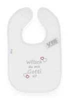 Very Important Baby Lätzchen Willsch du mis Gotti si? Weiss - Anlass: Geburt - Empfänger Geschenke: Für Kinder - Produkttyp Geschenke: Lätzchen