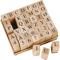 Creativ Company Stempelset Buchstaben/Zahlen 42-teilig - Motiv: Buchstaben - Zahlen - Detailfarbe: Mehrfarbig