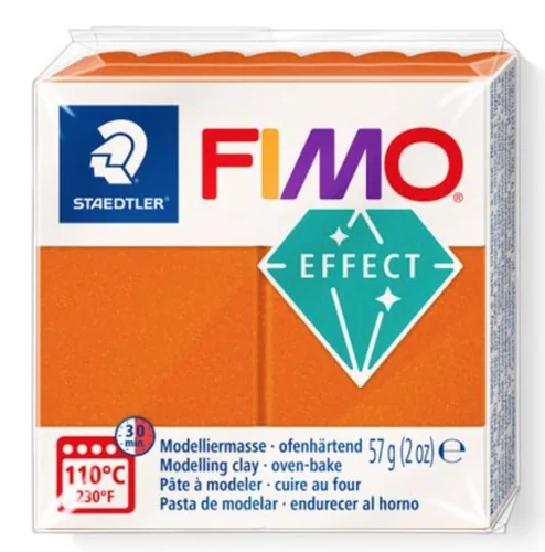 Fimo Modelliermasse Fimo effect 57g Orange metallic - Packungsgrösse: 57 g - Trocknung: Ofenhärtend - Modelliermasse Art: Modelliermasse - Set: Nein - Anwender: Hobbyanwender - Kinder - Künstler - Detailfarbe: Orange