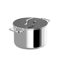 BergHOFF Kochtopf HELIX 24, ø 24 cm / 6.6 L - Material: Recycling Edelstahl - Topfart: Kochtopf - Kompatible Kochfelder: Backofen - Glaskeramik - Induktion - Elektro - Antihaftbeschichtung: Keine Angaben - Detailfarbe: Schwarz - Set: Nein