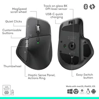 Logitech Maus MX Master 4 for Business - Maus-Typ: Business - Bedienungsseite: Rechtshänder - Maus Features: Logi Bolt-Empfänger - Detailfarbe: Graphit - Schnittstelle: Bluetooth - Verbindungsart: Kabellos
