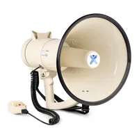Vonyx Megaphon MEG120 - Nennleistung: 120 W - Prinzip: Aktiv - Einsatzgebiete: Schulen / Aulen - Sportstätte - Ausstattung: Volumenregler - Integrierter Sirenen-Sound - Aufnahme- und Wiedergabefunktion - Bluetooth Audio Streaming - USB Audio Streaming - I