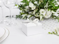 Partydeco Satinband 1.2 cm x 25 m, Weiss - Breite: 12 mm - Länge: 25 m - Verpackungseinheit: 1 Stück - Detailfarbe: Weiss - Band-Art: Satinband