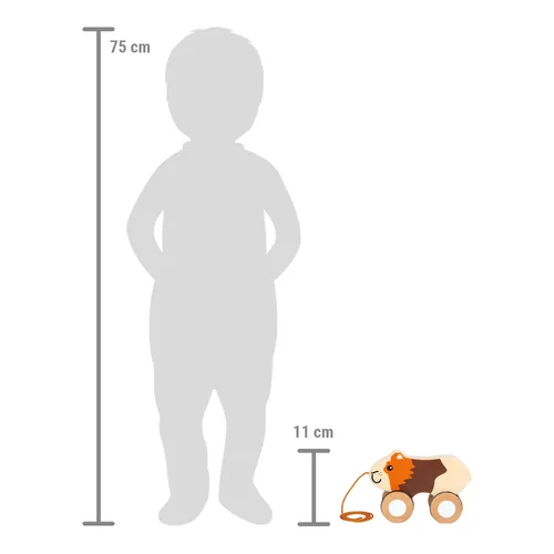 small foot Nachziehspielzeug Nachziehtier Meerschweinchen - Altersempfehlung ab: 12 Monaten - Material: Gummi - Holz - Eigenschaften: Keine Eigenschaft - Zertifikate: Keine Zertifizierung - Detailfarbe: Orange - Braun