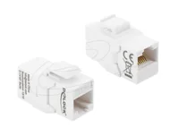 Delock Keystone-Modul Kupplung RJ45 Buchse zu RJ45 Buchse Cat.6A - Modultyp: Keystone - Anschluss Front: Buchse RJ-45 - Anschluss Rück: Buchse RJ-45 - Medientyp: Netzwerk - Schirmung: Nein - Detailfarbe: Weiss