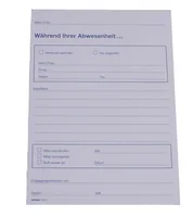 Simplex Notizzettel «Während Ihrer Abwesenheit», Weiss - Breite: 14.8 cm - Detailfarbe: Weiss - Länge: 21 cm - Selbstklebend: Nein