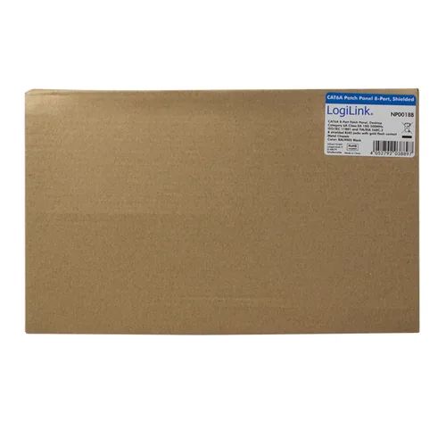 Logilink Patchpanel Cat.6A TischWand 8-port, Schwarz
