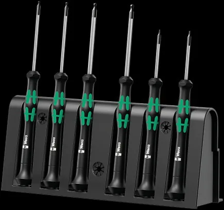 Wera 2052/6 Elektroniker Schraubendrehersatz + Rack