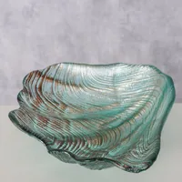 Boltze Schale Venus 20 x 16 x 5 cm - Material: Glas - Unterteilungsmöglichkeit: Keine Angaben - Detailfarbe: Türkis - Set: Nein - Form: Sonderform