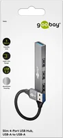 Goobay 74456 interface hub USB 3.2 Gen 1 (3.1 Gen 1) Type-A 5000 Mbit/s Light grey