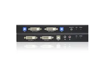 Aten KVM-Extender CE604 - Weitere Anschlüsse: Audio - USB - Set: Ja - Reichweite: 60 m - Extender Typ: Cat-Extender - Videoanschlüsse: DVI-D - Einsatzzweck Extender: KVM