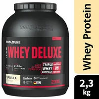Body Attack Pulver Extreme Whey Deluxe Schokolade 2300 g - Produktionsland: Deutschland - Anwendungszweck: Muskelaufbau - Kraft - Einnahme: Nach Aktivität - Vor Aktivität - Gewicht pro Einheit: 2300 g - Verpackungseinheit: 1 Stück - Sportart: Fitness