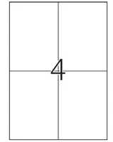 HERMA TopStick Etiketten A4, 105 x 148 mm, Weiss, 400 Etiketten - Klebehaftung: Permanent - Drucker Kompatibilität: A4 - Anzahl Blatt: 100 × - Papierformat: A4 - Anzahl Etiketten: 400 - Etikettentyp: Beschriftungs-Etiketten