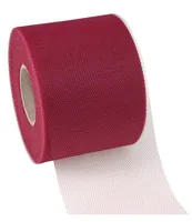 Pattberg Textilband Verona Tüll 7.2 cm x 50 m, Bordeaux - Breite: 72 mm - Länge: 50 m - Verpackungseinheit: 1 Stück - Detailfarbe: Bordeaux - Band-Art: Textilband
