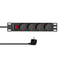 Logilink Steckdosenleiste 4-fach mit Schalter,101HE,2m