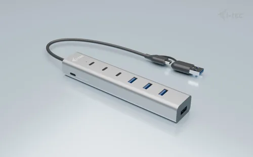 I-TEC USB-C/USB-A Charging Metal HUB -  7 Port -  3x USB-C 3.2 Gen. 1 -  4x USB-A 3.2 Gen. 1