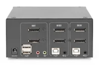 Digitus KVM Switch, 2-Port, Dual Display, 4K, DisplayPort®