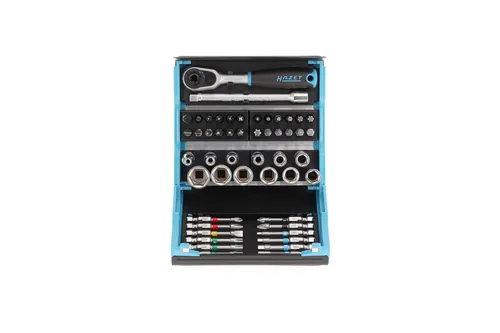 SmartCase Bit-Satz 2200SC-2, 50-teilig (schwarz/blau, 1/4"", mit Umschaltknarre)