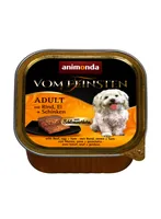 ANIMONDA Vom Feinsten Adult Beef and turkey heart - wet dog food - 150g