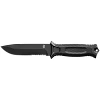 Gerber Survival Knife STRONGARM SE Schwarz - Typ: Survivalmesser - Funktionen: Feststehende Klinge - Messer - Outdoor - Scheibenzertrümmerer - Wellenschliffmesser - Klingenlänge: 122 mm - Nachhaltigkeit: Nicht angegeben - Zusammenklappbar: Nein - Farbe: S