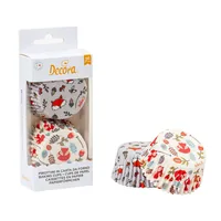 Decora Muffin Backform Fuchs 36 Stück - Materialtyp: Papier - Material: Papier - Zertifikate: Keine Zertifizierung - Motiv: Tiere - Backform Typ: Muffin-Backform - Eigenschaften: Keine Eigenschaft