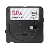 Schriftband Brother 12mmx4m rottransparent BTAG-132