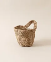 Esmée Aufbewahrungskorb zum Hängen Ø 17 cm, Braun - Materialtyp: Gräser - Material: Grashalm - Detailfarbe: Braun - Produkttyp: Aufbewahrungskorb