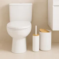 Relaxdays Badezimmer Set 6 pc(s) Bamboo, Plastic