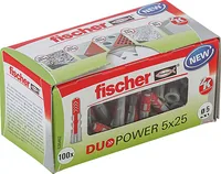 Fischer DUOPOWER 5 x 25 LD dowels 100 pc(s) Plastic Round